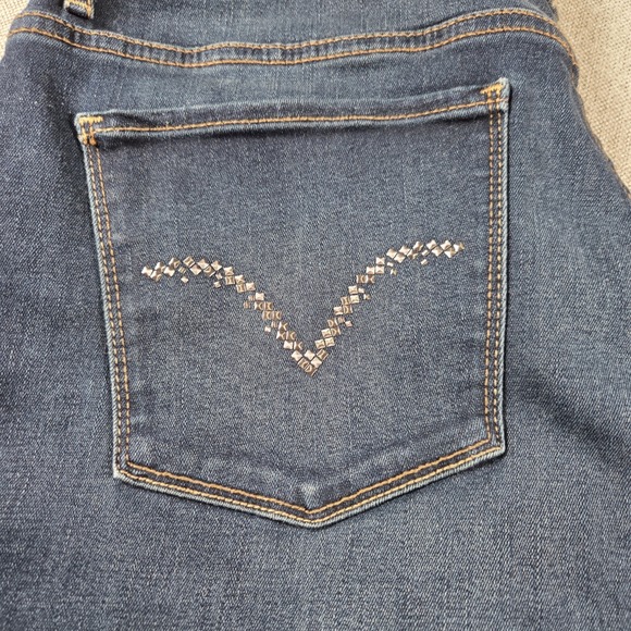 Levi's Jeans 512 Perfectly Slimming Bootcut Women's‎ 14M Bling Pockets Dark Wash - Picture 2 of 9
